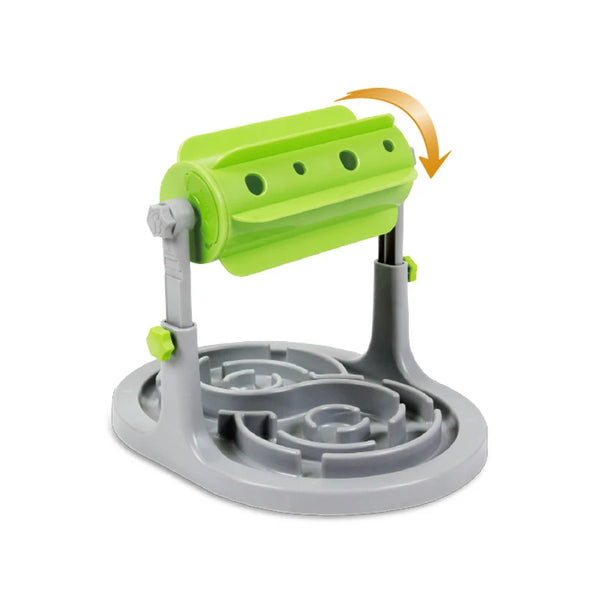 Slow-feeder puzzle bowl for dogs and cats