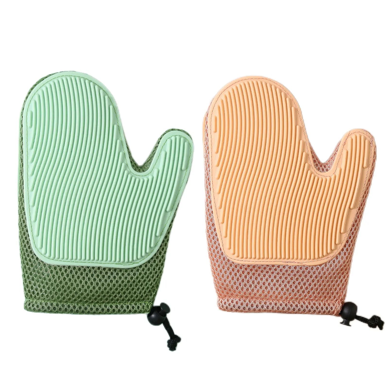 Silicone grooming glove for pet hair removal